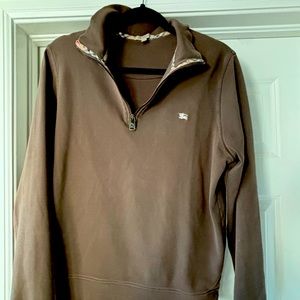 Brown Burberry 1/4 Zip - used condition